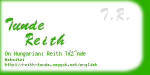 tunde reith business card